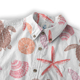 Ocean Animal Pattern Hawaii Shirt, Turtle Hawaiian Shirt for Men Women - The Palmix
